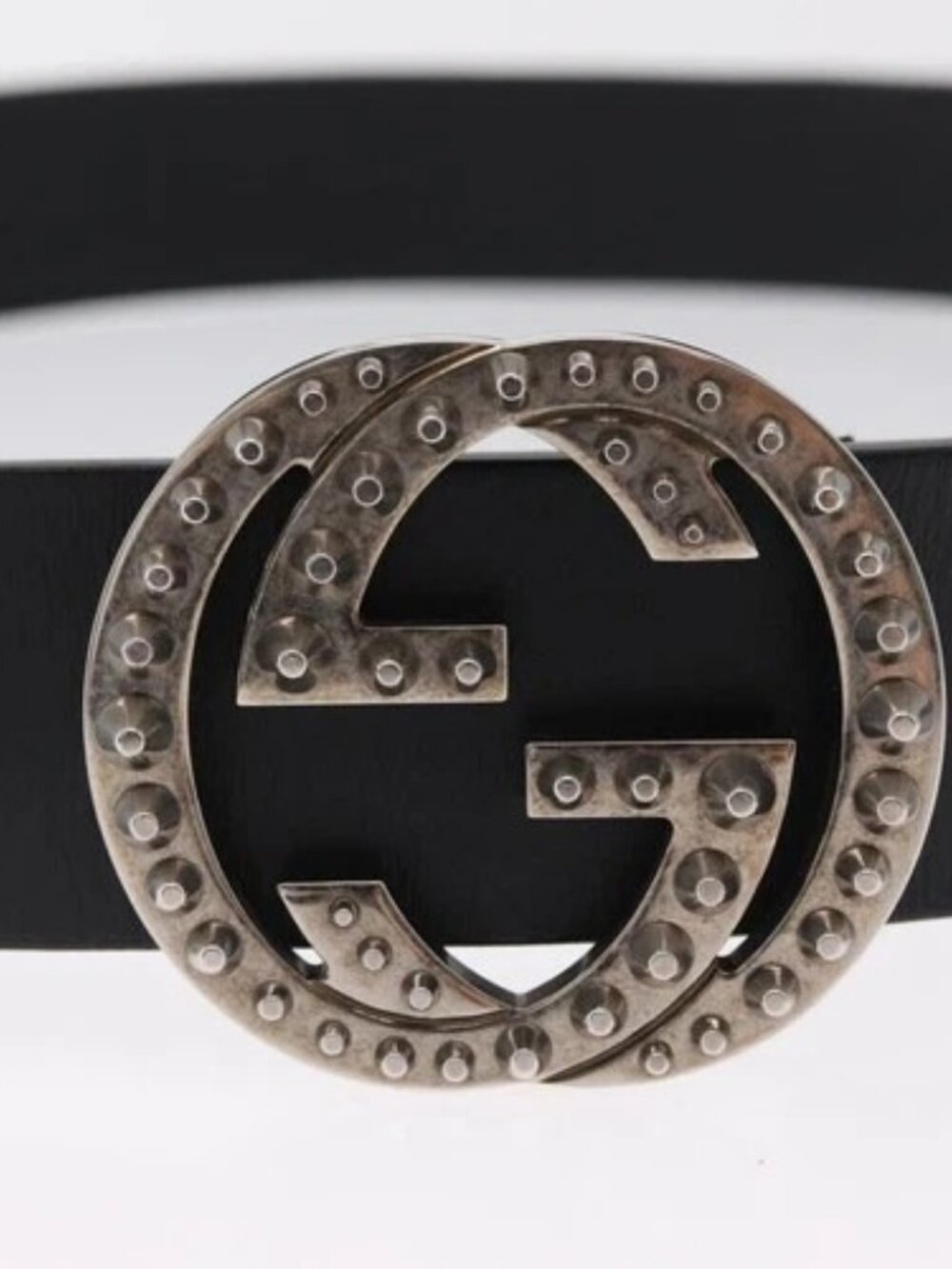 GUCCI Belt Leather 39.8"" Black 309253 Auth ka1719V - Picture 5 of 16